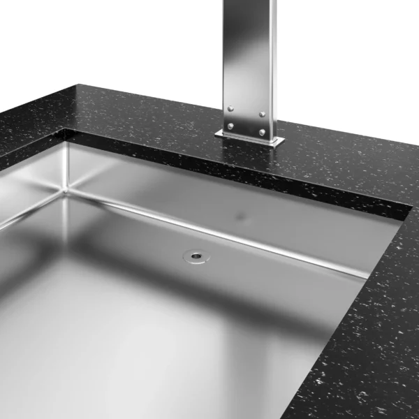 Bufetová vitrína topná - s Bain Marie & kolečky - 1600mm - pro 4x GN 1/1 - Image 5