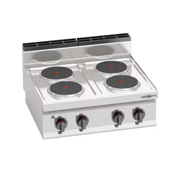 Elektrický sporák - 10,4 kW - 4 plotny kulaté - Image 4