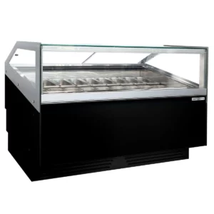 Zmrzlinový pult - 1200 mm - s LED osvětlením - pro 12x 5l nebo 8x 7l nádobu