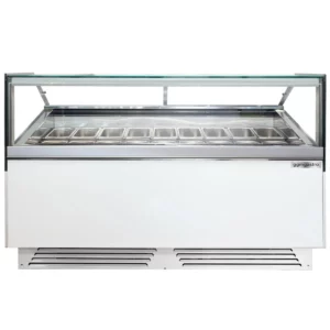 Zmrzlinový pult - 1700 mm - s LED osvětlením - pro 18x 5l nebo 12x 7l nádoby