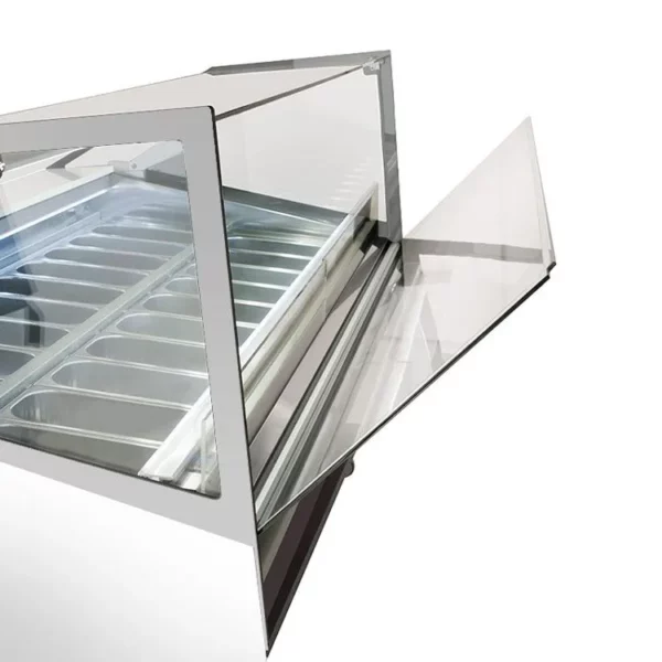 Zmrzlinový pult - Břečťan - 1250mm - s LED osvětlením - pro 14x 5l nádobu - Image 4