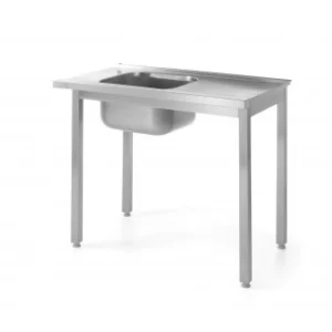 Nakládací stůl k myčkám na nádobí s dřezem – šroubovaný, HENDI, Kitchen Line, 1000x600x(H)850mm