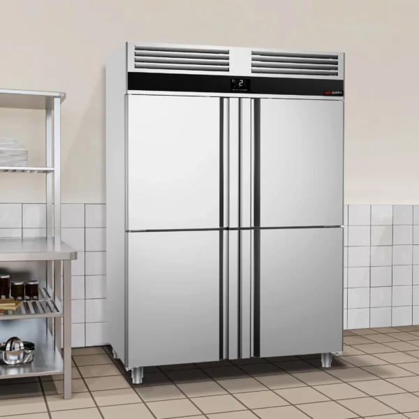 Chladnička PREMIUM - GN 2/1 - 1400 litrů - se 4 nerezovými polovičními dveřmi - Image 3