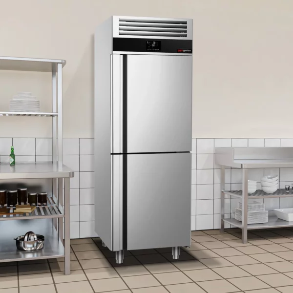 Chladnička PREMIUM - GN 2/1 - 700 litrů - se 2 nerezovými polovičními dveřmi - Image 3