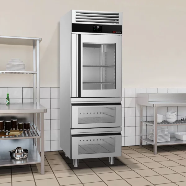 Chladnička PREMIUM - GN 2/1 - 700 litrů - s 1 skleněnými dvířky a 2 skleněnými zásuvkami - Image 3