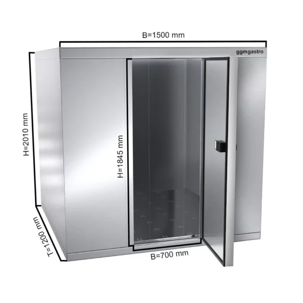 Chladící box - 1,5 x 1,2 m - výška: 2,01 m - 2,6 m3