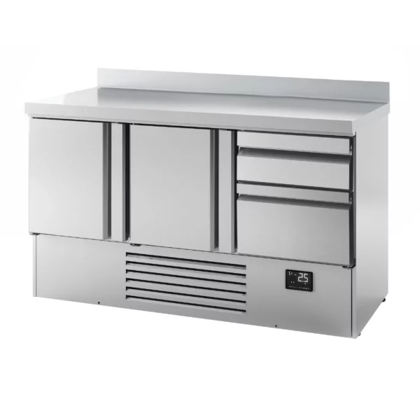 Chladící stůl PREMIUM PLUS - 1460x700mm - se 2 dvířky a 2 zásuvkami a se zadní stěnou - Image 10