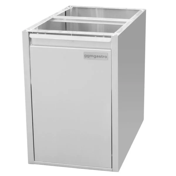 Nerezový odpadkový koš - 0,4 m - Modul podstavce pro pracovní stoly 800 hluboký - Image 3