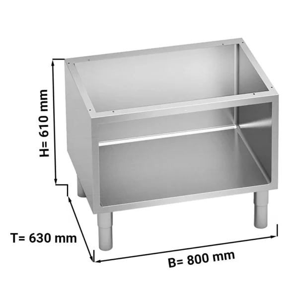 Otevřená spodní konstrukce - 800 mm - se zaoblenými hranami - Image 3