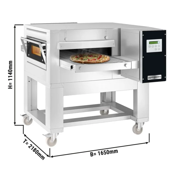 Elektrická průběžná trouba - 1670x2150mm - digitální - šířka pásma: 800mm - včetně základního rámu