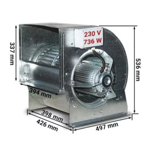 Radiální ventilátor 4500 m3 za hodinu - pro airboxy