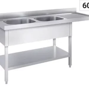 Dřezy k myčkám se 2 umyvadly 600mm