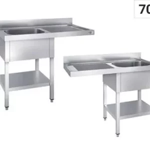 Dřezy k myčkám s 1 umyvadlem 700mm