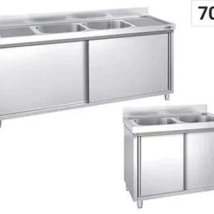 Dvoudřez se skříňkou s umyvadlem ve středu 700mm