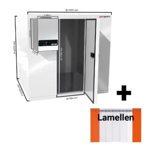 Hluboká mrazící buňka – 1800 x 2100 mm – 5,13 m3 – včetně mrazící jednotky a lamel