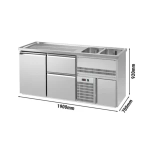 Pivní bar PREMIUM PLUS- 1950x700mm - 1 dvířka a 2 zásuvky