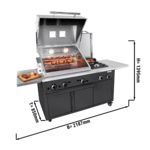 Grilovací stanice - profesionální BBQ kuchyně - černá