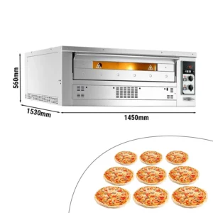 Plynová kamna na pizzu - 9x 33cm - manuální