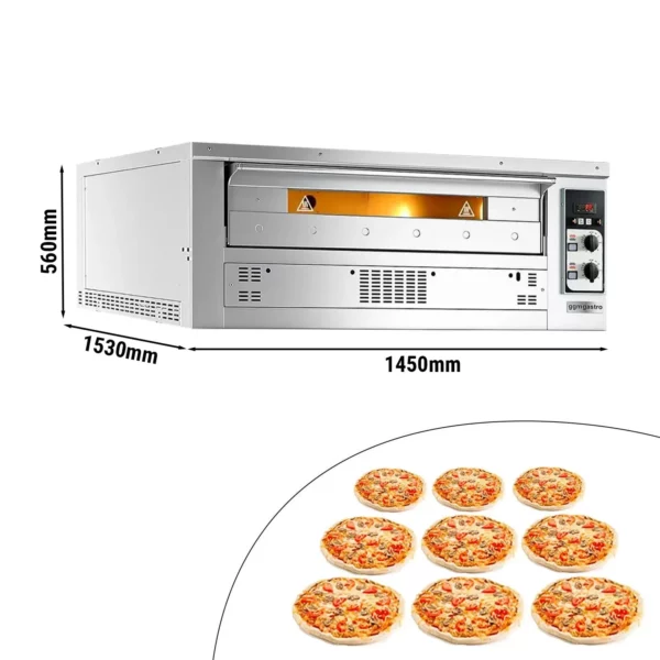 Plynová kamna na pizzu - 9x 33cm - manuální