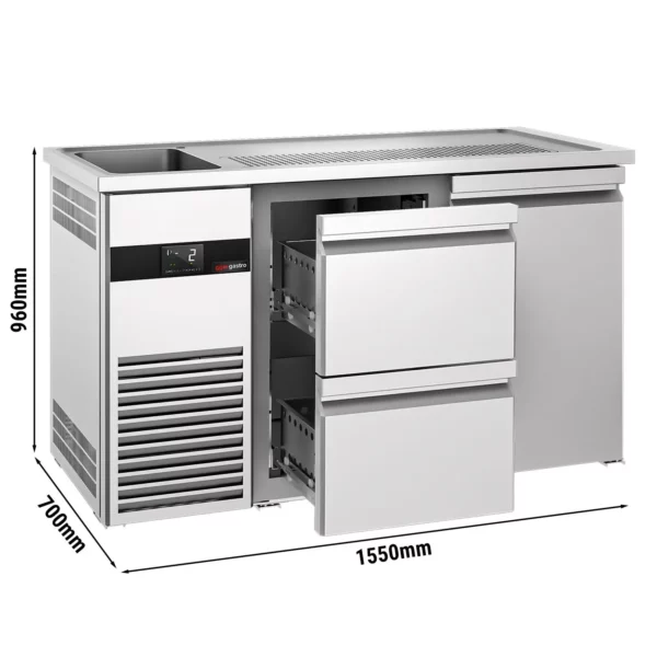 Pivní bar PREMIUM - 1550x700mm - 1 dvířka a 2 zásuvky