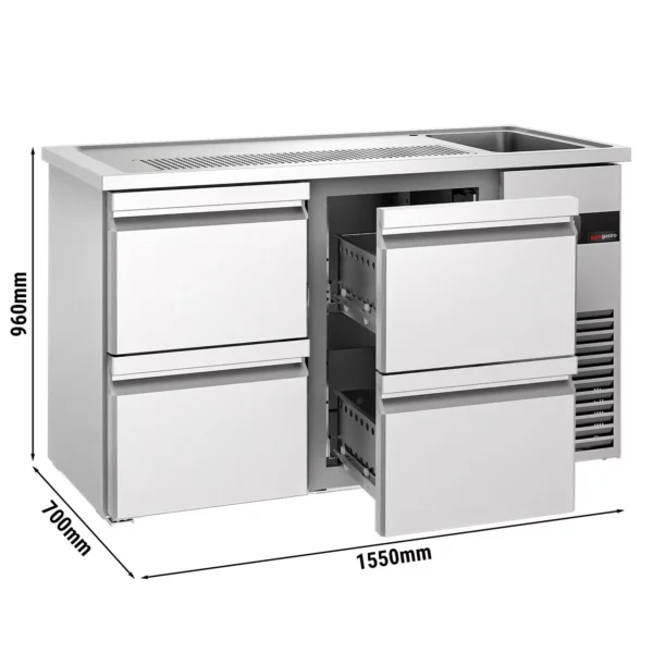 Pivní bar PREMIUM - 1550x700mm - 4 zásuvky