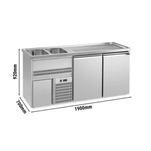 Pivní bar PREMIUM PLUS- 1950x700mm - se 2 zásuvkami