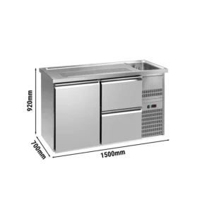 Pivní bar PREMIUM PLUS - 1550x700 mm - 1 dvířka a 2 zásuvky