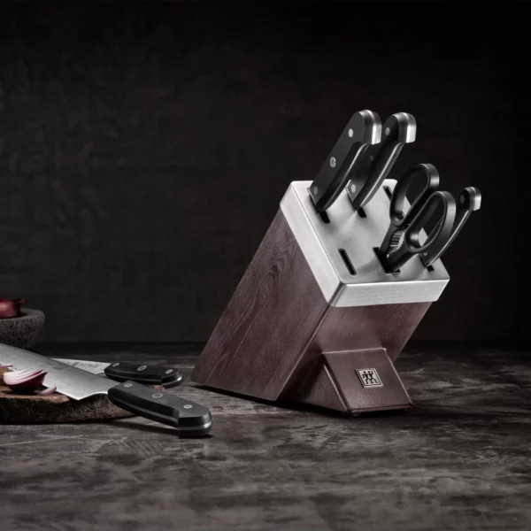 ZWILLING | GOURMET - Samoostřící blok s noži, 7dílný | jaseň | čokoláda - Image 9