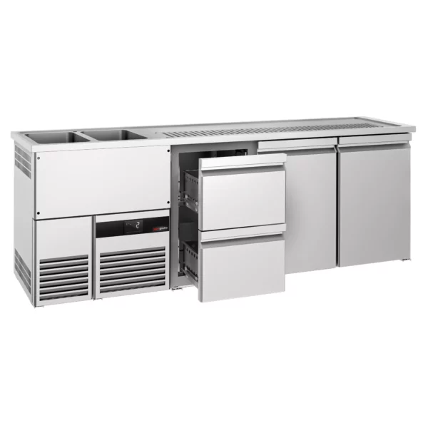 Pivní bar PREMIUM - 2500x700mm - 2 dvířka se 2 zásuvkami - Image 3