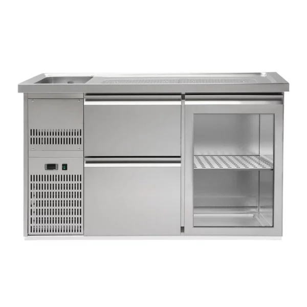 Pivní bar PREMIUM PLUS - 1550x700mm - 1 skleněná dvířka a 2 zásuvky - Image 3
