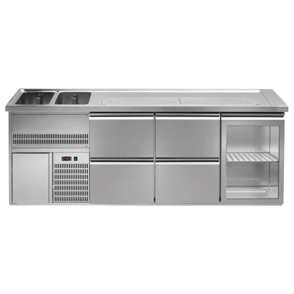 Pivní bar PREMIUM PLUS - 2500 x 700 mm - 1 dvířka a 4 zásuvky - Image 3