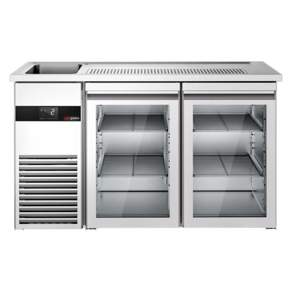 Pivní bar PREMIUM - 1550x700mm - 2 skleněná dvířka - Image 4