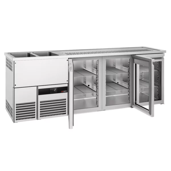 Pivní bar PREMIUM - 2500x700mm - 3 skleněná dvířka - Image 3