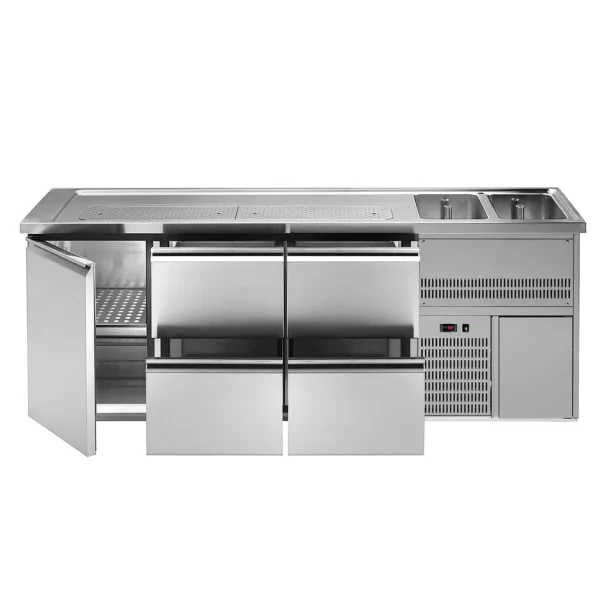 Pivní bar PREMIUM PLUS - 2500 x 700 mm - 1 dvířka a 4 zásuvky - Image 3