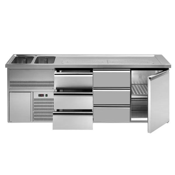 Pivní bar PREMIUM PLUS - 2500 x 700 mm - 1 dvířka a 6 zásuvek - Image 4