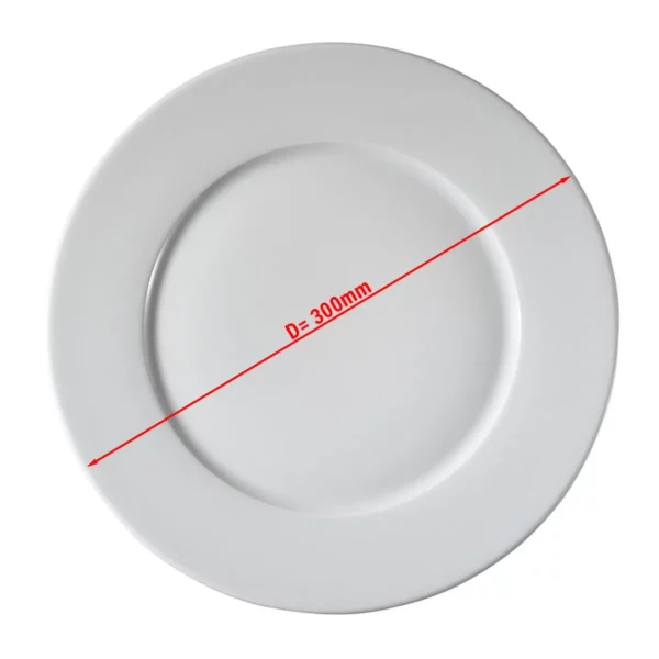 (12 kusů) PERA bílá - talíř plochý - talíř na pizzu - 30 cm - Image 5