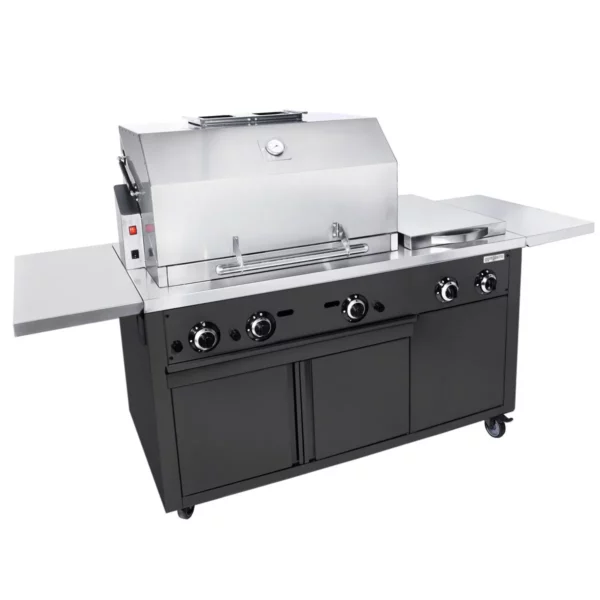 Grilovací stanice - profesionální BBQ kuchyně - černá - Image 5
