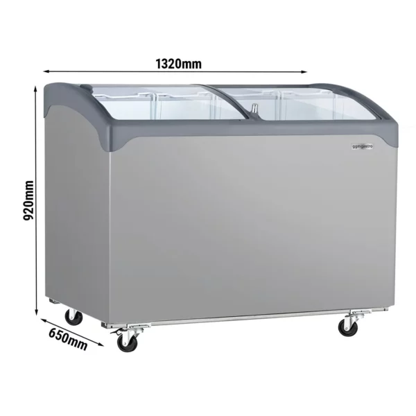 Mraznička - 1320x650mm - 286 litrů - s posuvným skleněným víkem