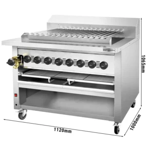 Plynový vysokovýkonný gril na Adana & Schisch Kebab - s 15 automat. rotující špízy