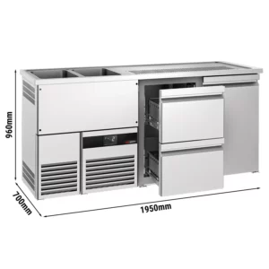 Pivní bar PREMIUM - 1950x700mm - 1 dvířka a 2 zásuvky