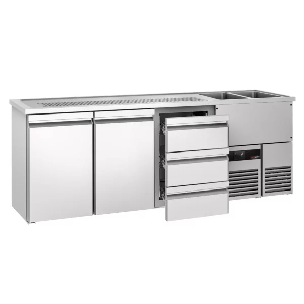 Pivní bar PREMIUM - 2500x700mm - 2 dvířka a 3 zásuvky - Image 3