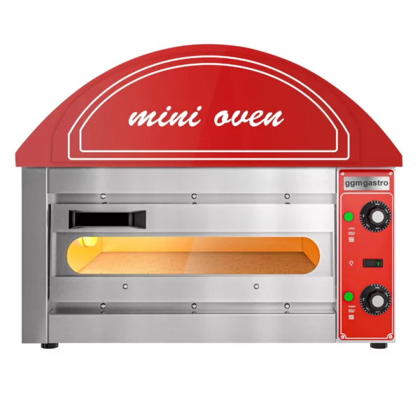 Elektrická trouba na pizzu mini - červená - 1x 34 cm - manuální - Image 6