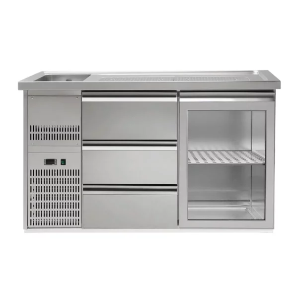 Pivní bar PREMIUM PLUS - 1550x700mm - 1 skleněná dvířka a 3 zásuvky - Image 3