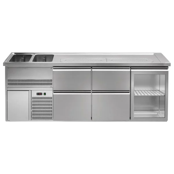 Pivní bar PREMIUM PLUS - 2500 x 700 mm - 1 dvířka a 4 zásuvky - Image 3