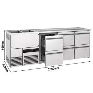 Pivní bar PREMIUM - 2500x700mm - 6 zásuvek