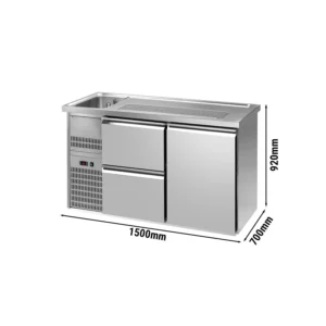 Pivní bar PREMIUM PLUS - 1550x700 mm - 1 dvířka a 2 zásuvky