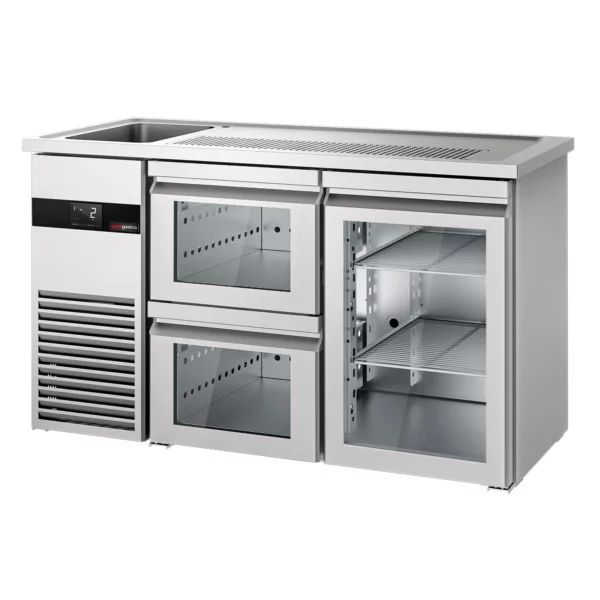 Pivní bar PREMIUM - 1550x700mm - 1 skleněná dvířka a 2 skleněné zásuvky - Image 4
