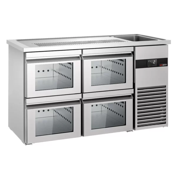 Pivní bar PREMIUM - 1550x700mm - 5 skleněných zásuvek - Image 4