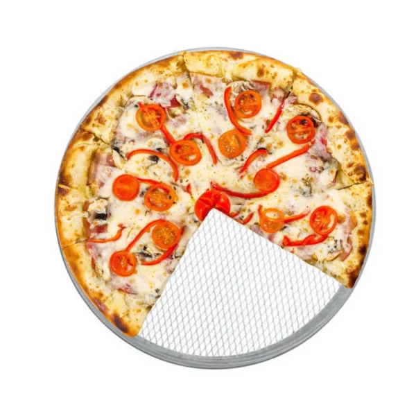 Obrazovka na pizzu - perforovaný hliník - 28 cm - Image 3