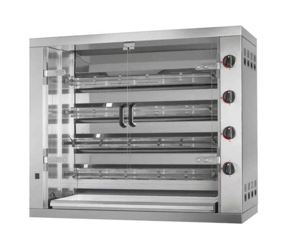 Plynový gril na kuřata PREMIUM se 4 rožněmi pro 24 kuřat - 1100 x 480 x 1000 mm - Image 3